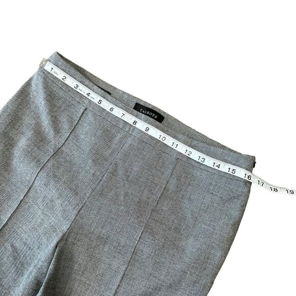 Talbots Women SZ 8 Gray Glen Plaid Stretch High Waist Skinny Ankle Dress Pants - Picture 5 of 12